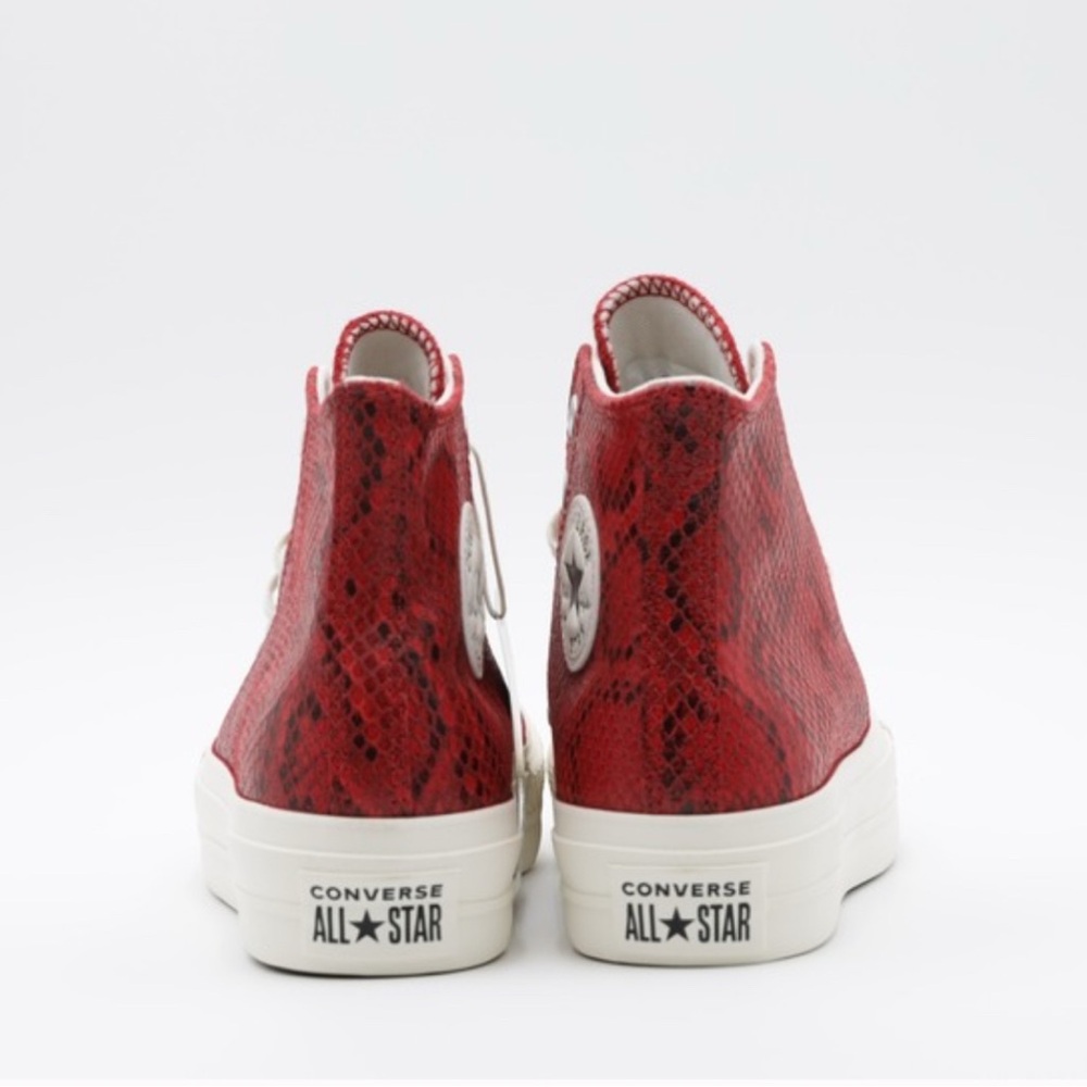 Converse Unisex Red Leather All Star High-Tops Sz (10.5 Women’s or Men’s 8.5) - Picture 3 of 14